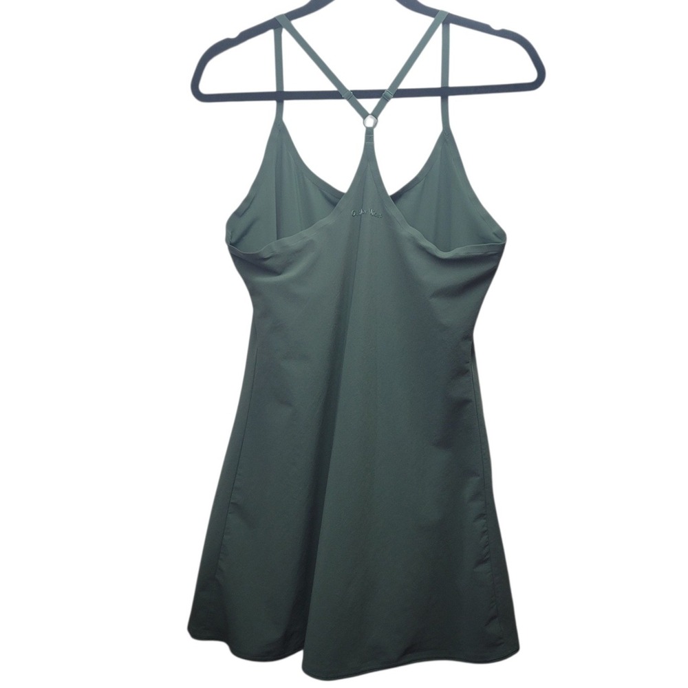 Outdoor Voices Exercise Dress Dark Green Racerback Built-in Shorts Pockets Sz M - Picture 2 of 9